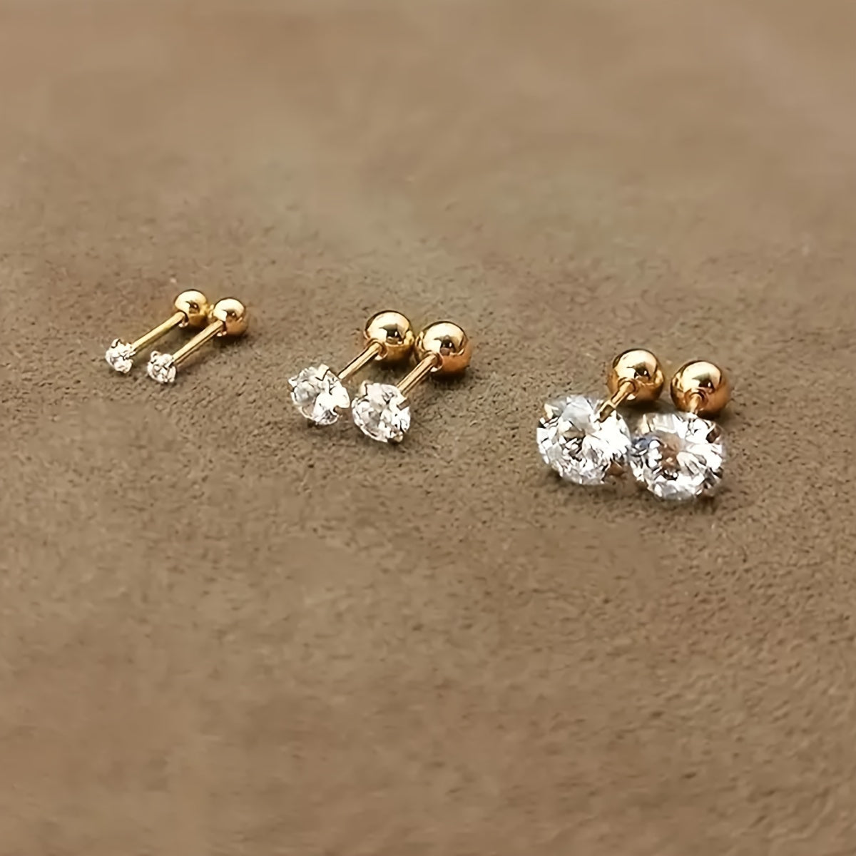 Elegant Earring Trio: 3 Pairs of Stylish Earrings