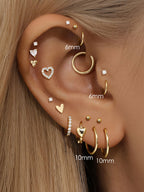 Classic 14K Solid Gold Hoop Earrings