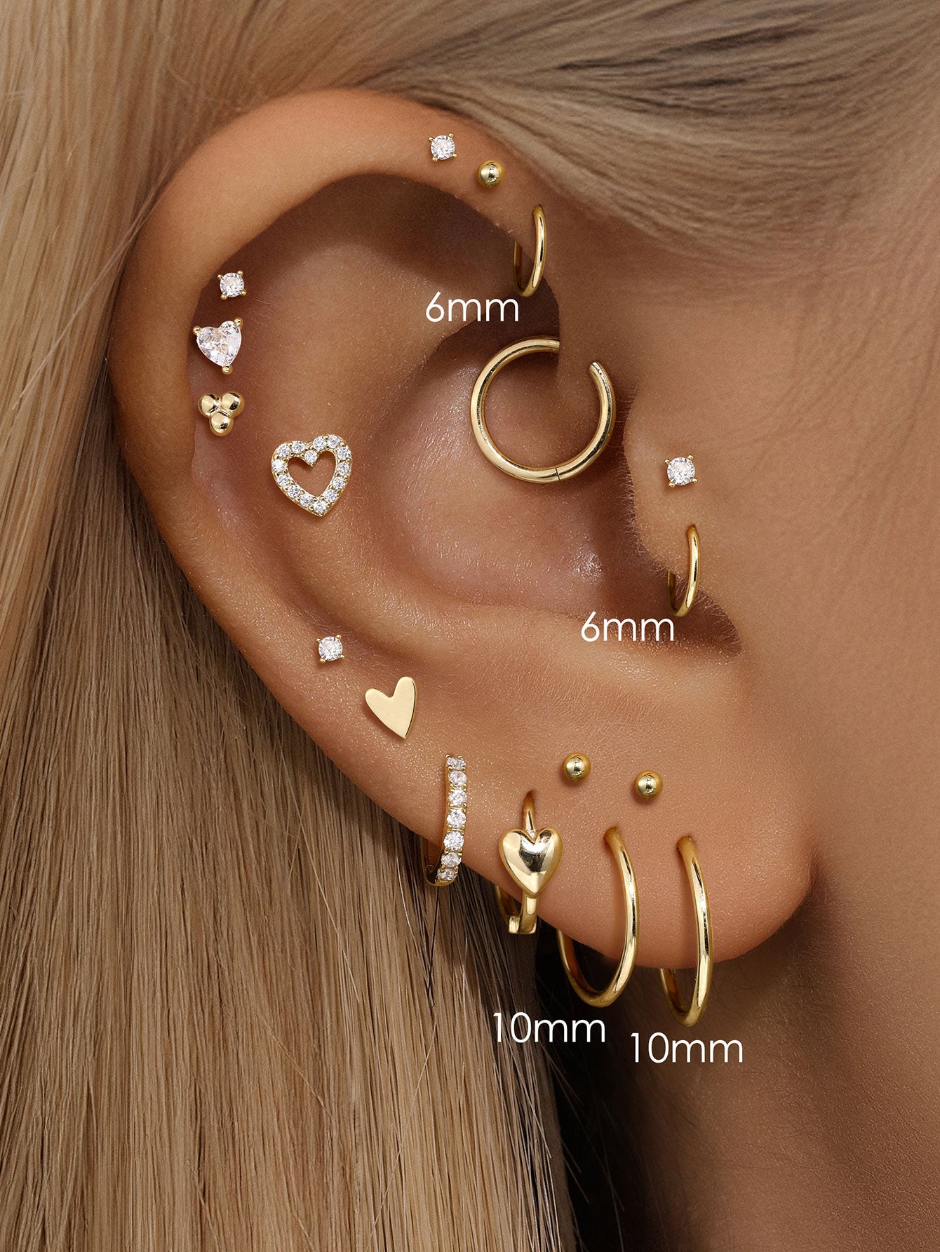 Classic 14K Solid Gold Hoop Earrings