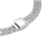 White Gold Pave Cuban Bracelet