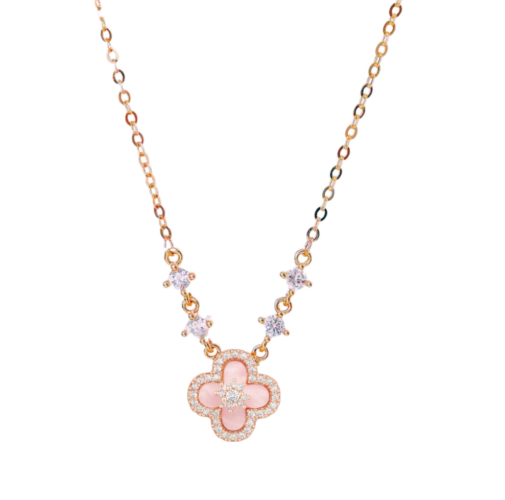 Radiant Diamond Blossom Necklace