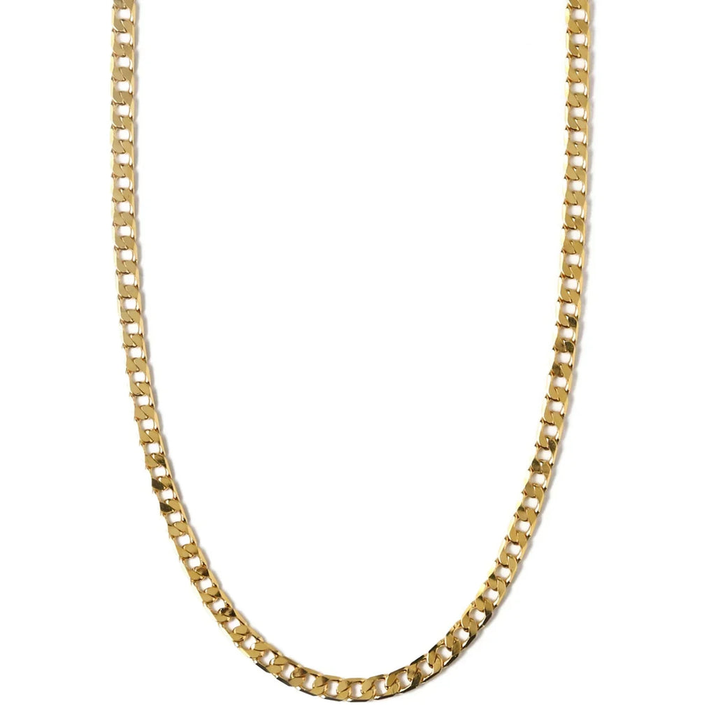 White Gold Flat Link Curb Chain Necklace