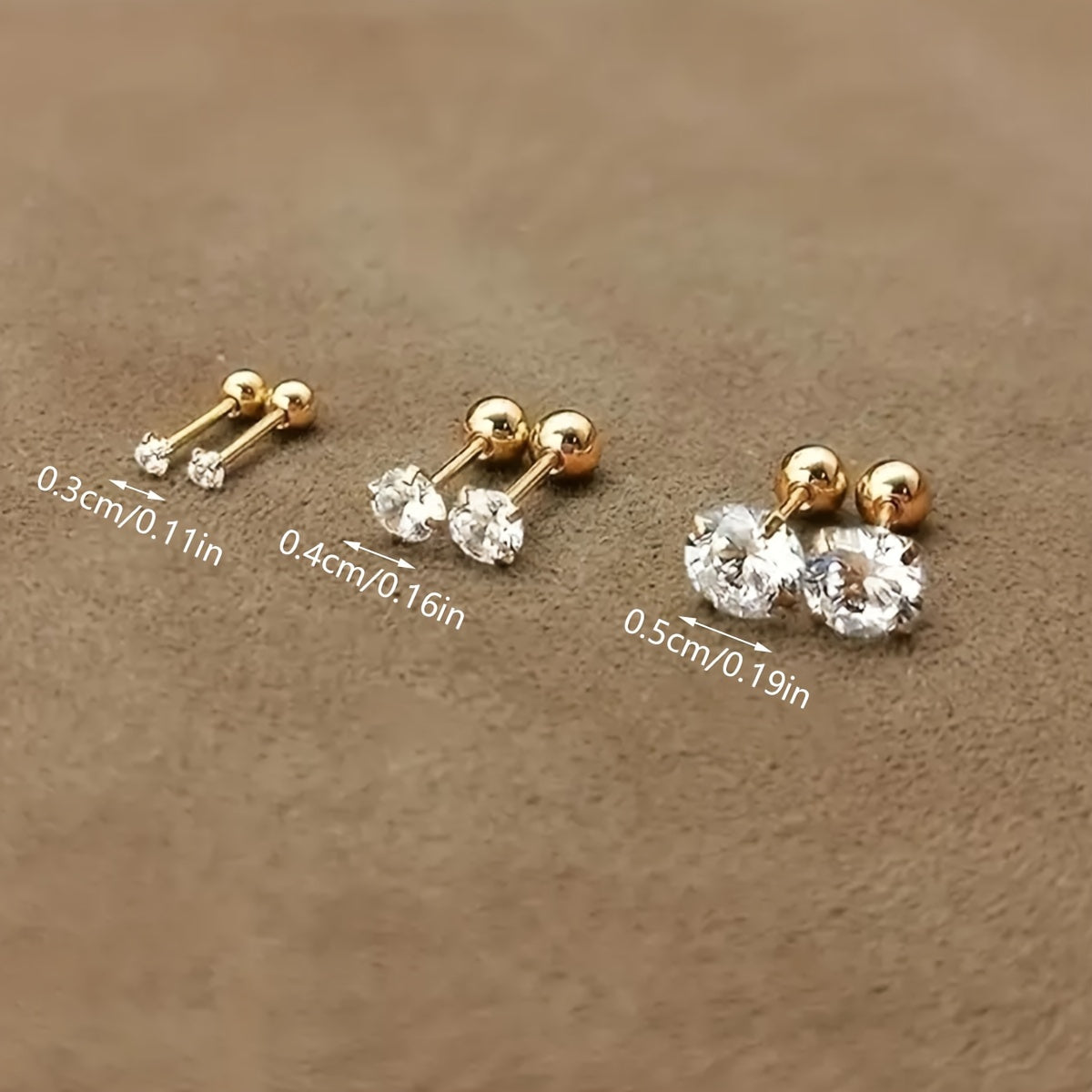 Elegant Earring Trio: 3 Pairs of Stylish Earrings