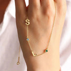 Personalized Birthstone Initial Necklace for Women