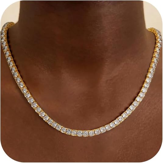 Gold Tennis Necklace