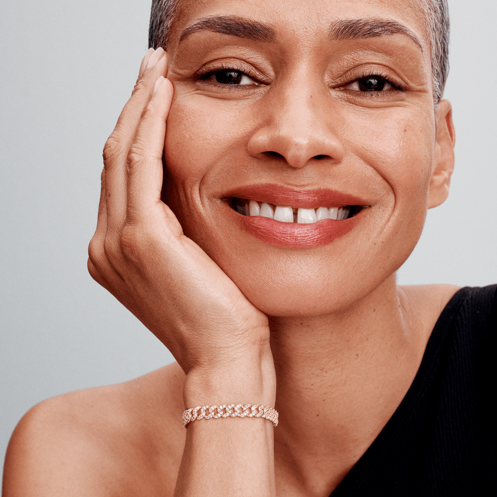 White Gold Pave Cuban Bracelet