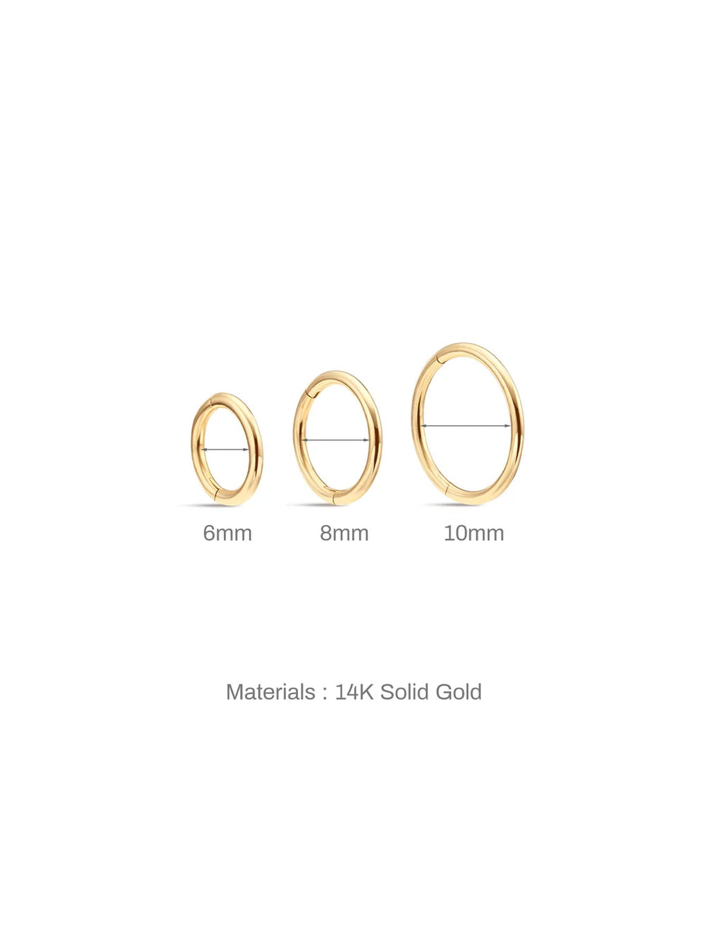 Classic 14K Solid Gold Hoop Earrings