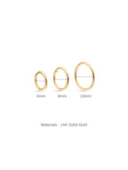 Classic 14K Solid Gold Hoop Earrings