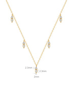 18k Gold Vermeil Flowing Droplet Pendant Necklace
