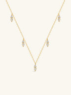 18k Gold Vermeil Flowing Droplet Pendant Necklace