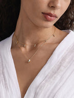 18k Gold Vermeil Flowing Droplet Pendant Necklace