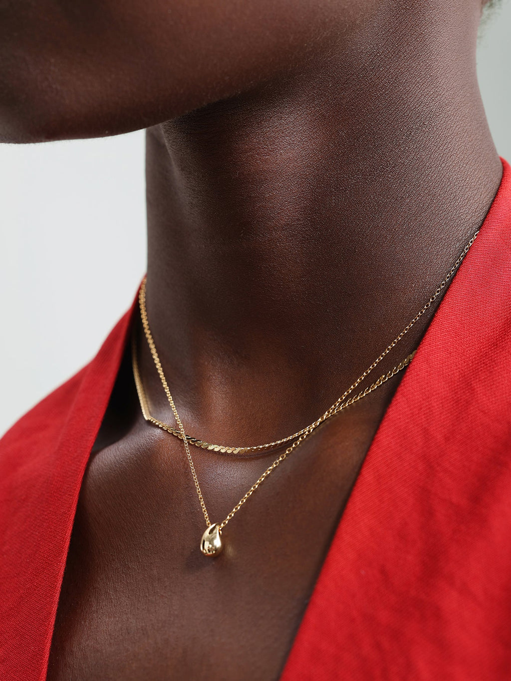 18k Gold Vermeil Flow Pendant Necklace