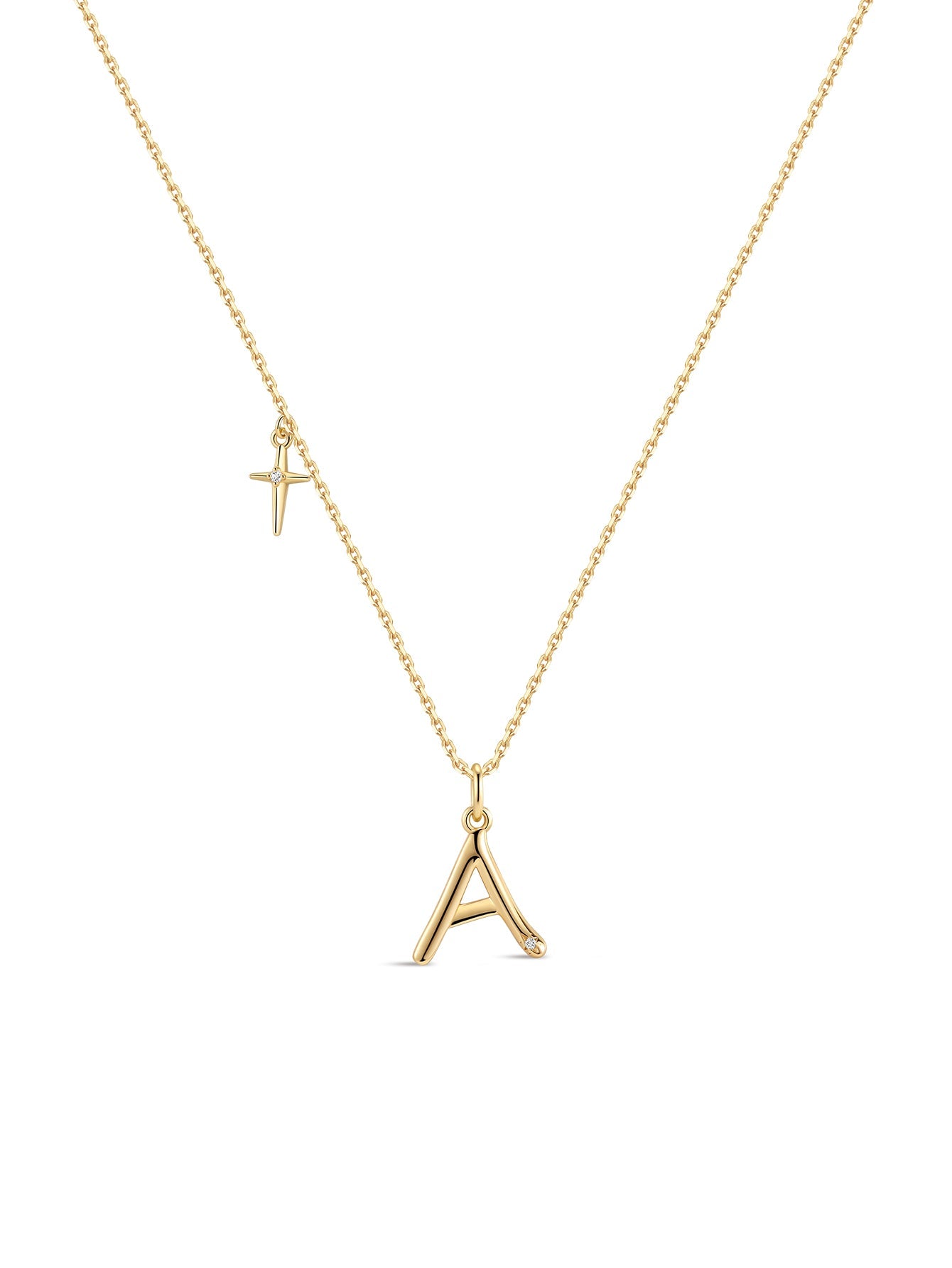 18k Gold Vermeil Personalized Initial Pendant Necklace