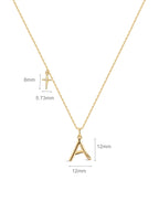 18k Gold Vermeil Personalized Initial Pendant Necklace