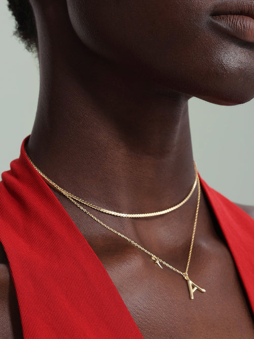 18k Gold Vermeil Personalized Initial Pendant Necklace