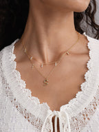 18k Gold Vermeil Flowing Droplet Pendant Necklace