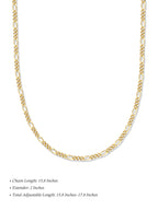 18k Gold Vermeil Figaro Link Necklace
