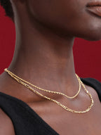 18k Gold Vermeil Figaro Link Necklace