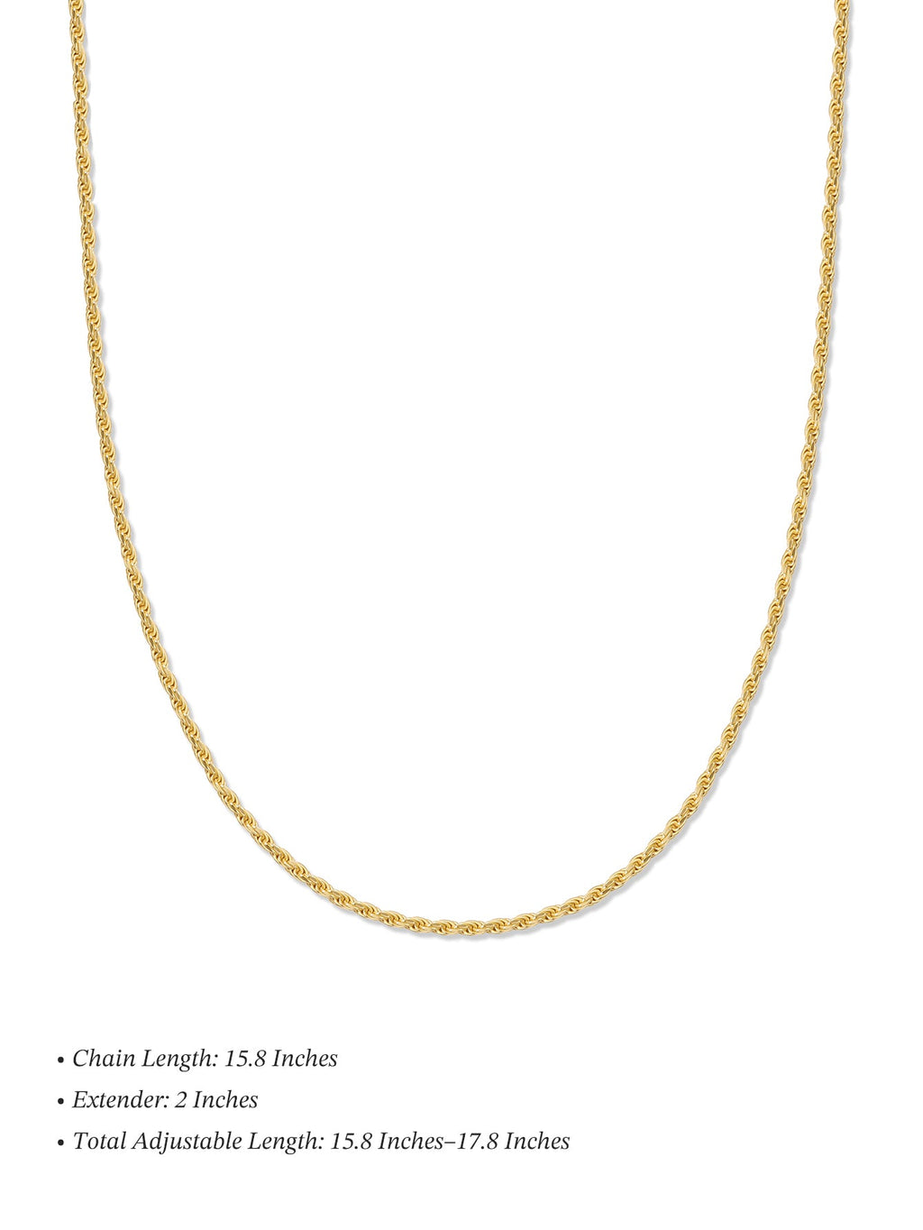 18k Gold Vermeil Curb Link Necklace