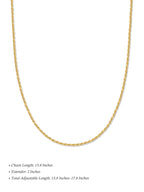 18k Gold Vermeil Curb Link Necklace