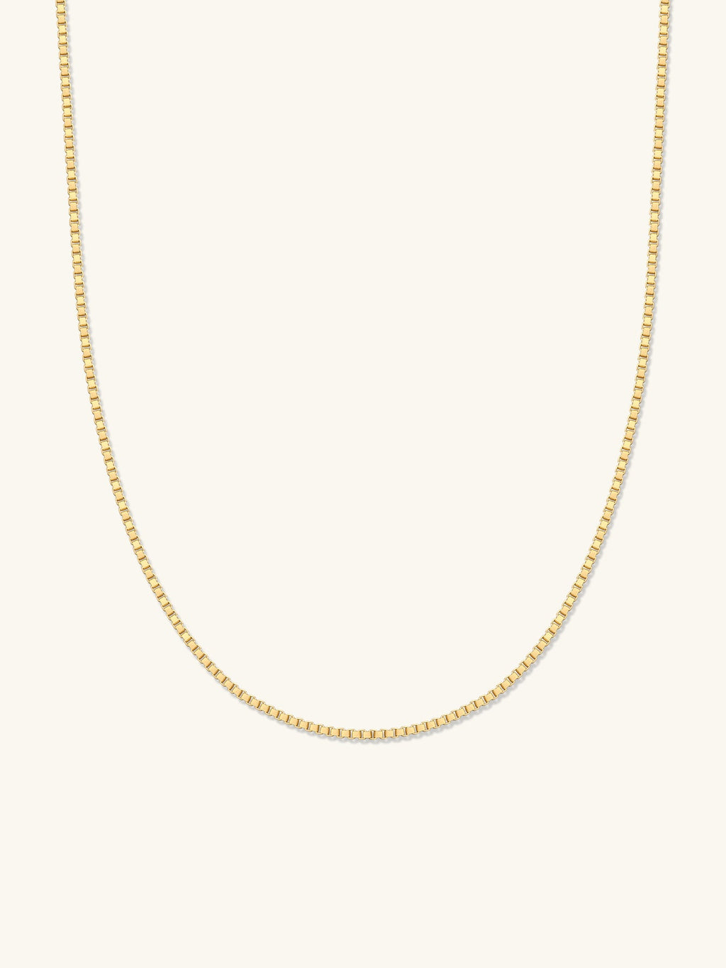 18k Gold Vermeil Box Chain Pendant Necklace