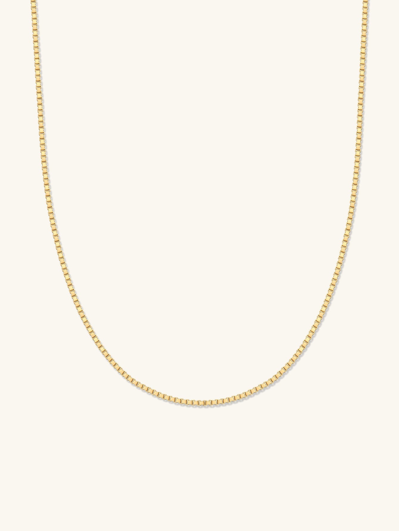 18k Gold Vermeil Box Chain Pendant Necklace
