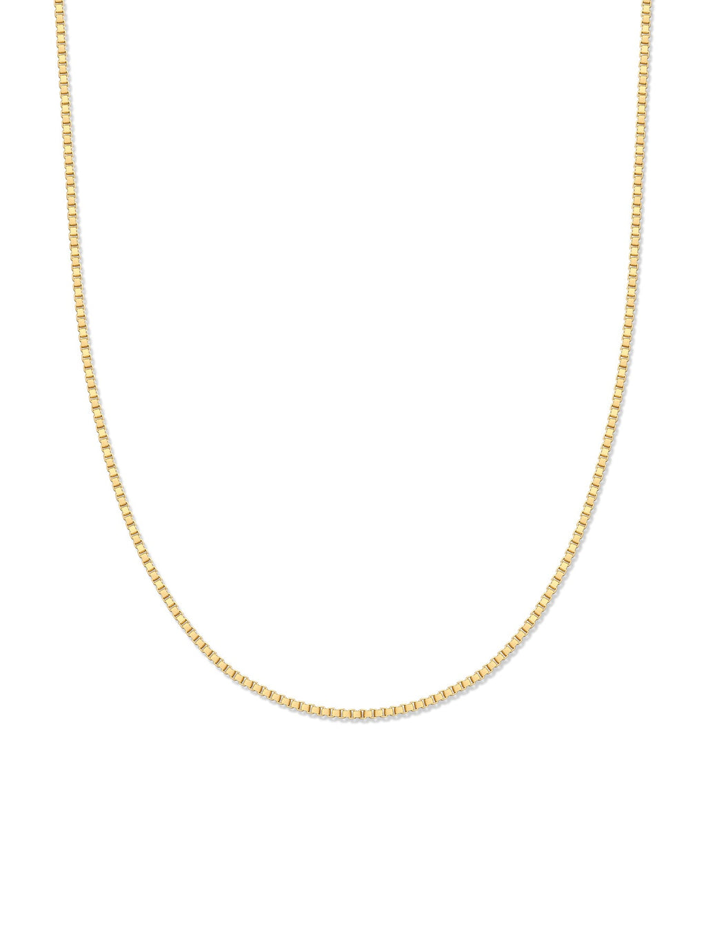 18k Gold Vermeil Box Chain Pendant Necklace