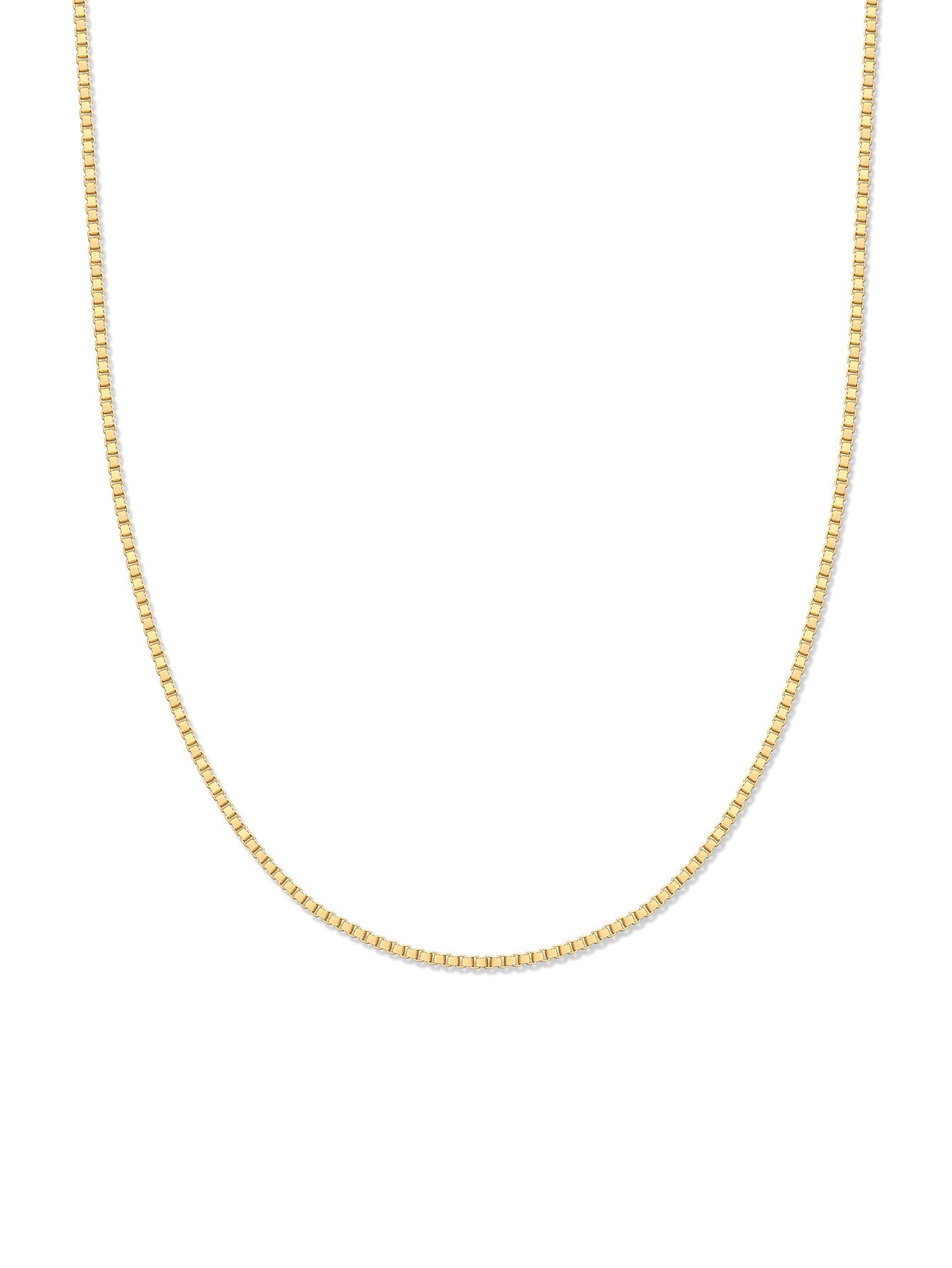 18k Gold Vermeil Box Chain Pendant Necklace