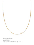 18k Gold Vermeil Beaded Chain Necklace