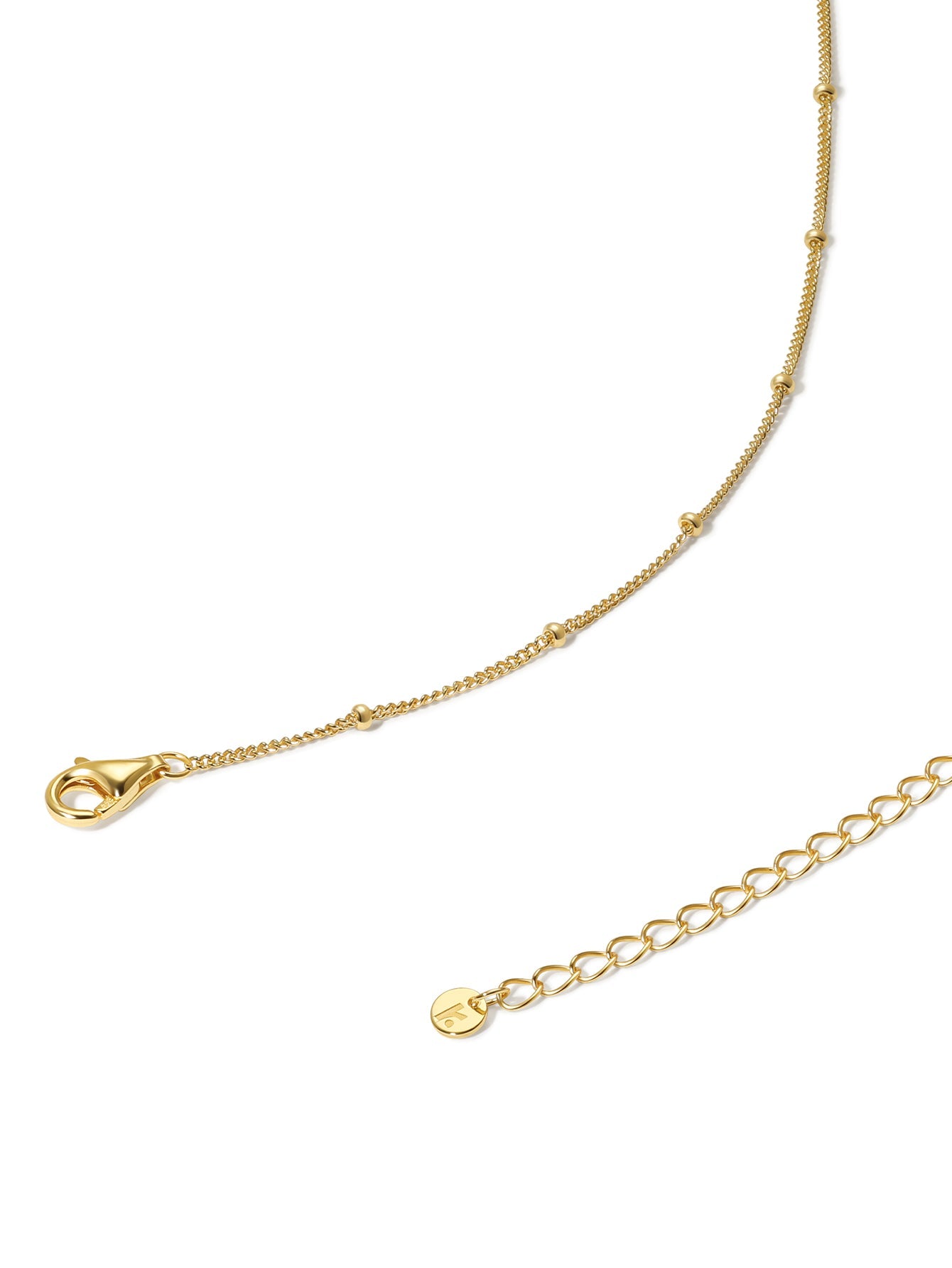 18k Gold Vermeil Beaded Chain Necklace