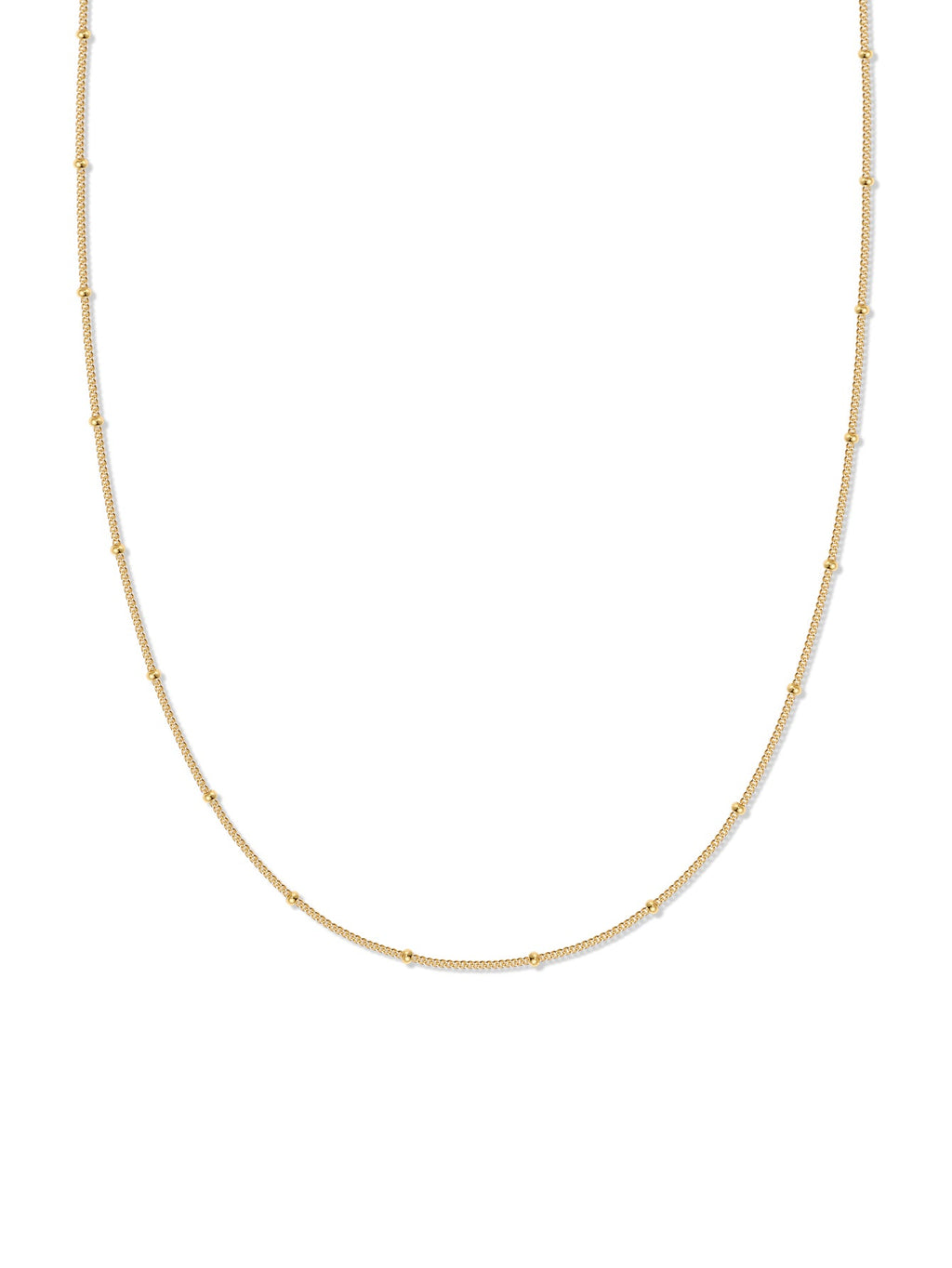 18k Gold Vermeil Beaded Chain Necklace