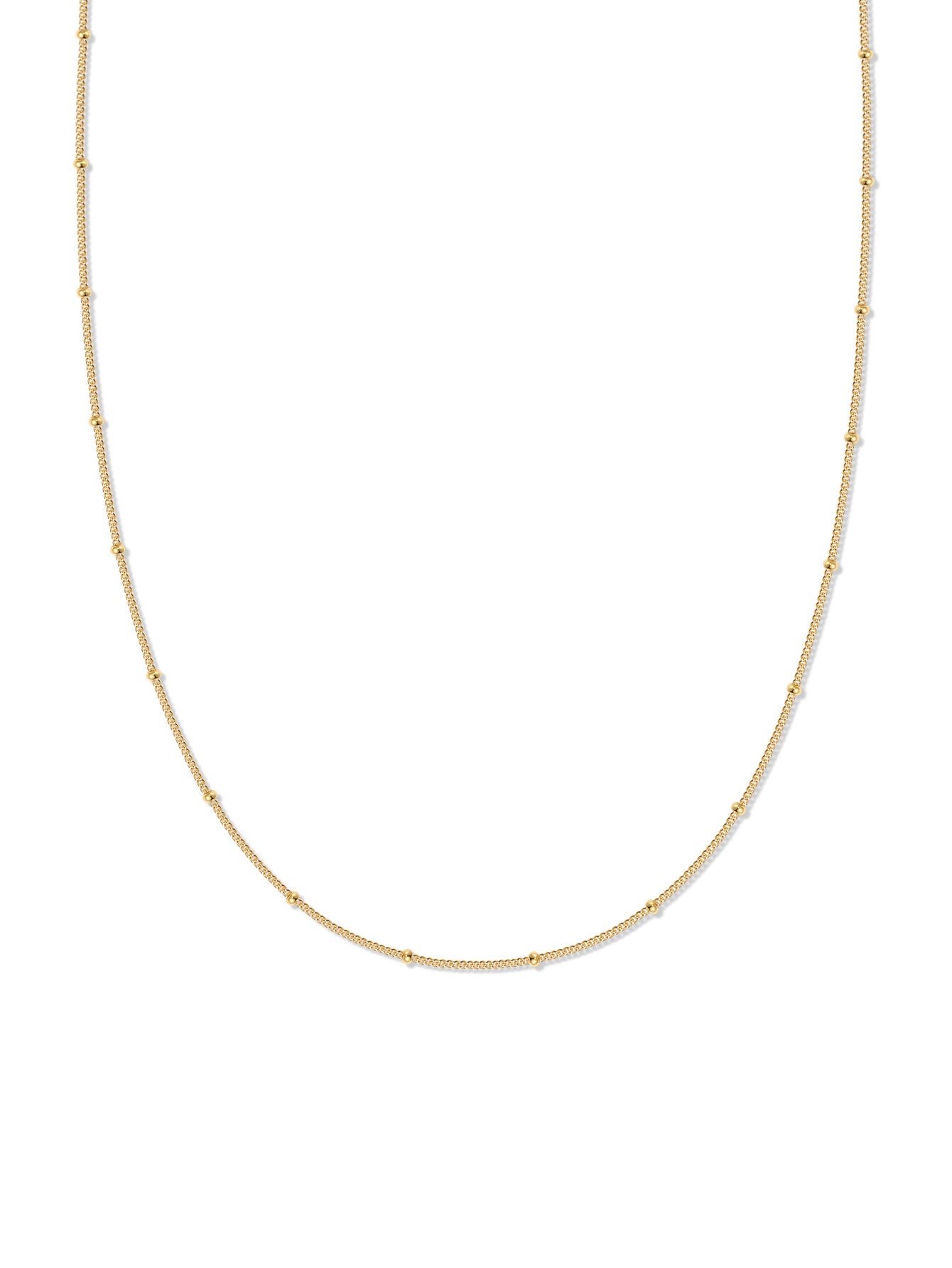 18k Gold Vermeil Beaded Chain Necklace