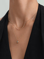 18k Gold Vermeil Beaded Chain Necklace