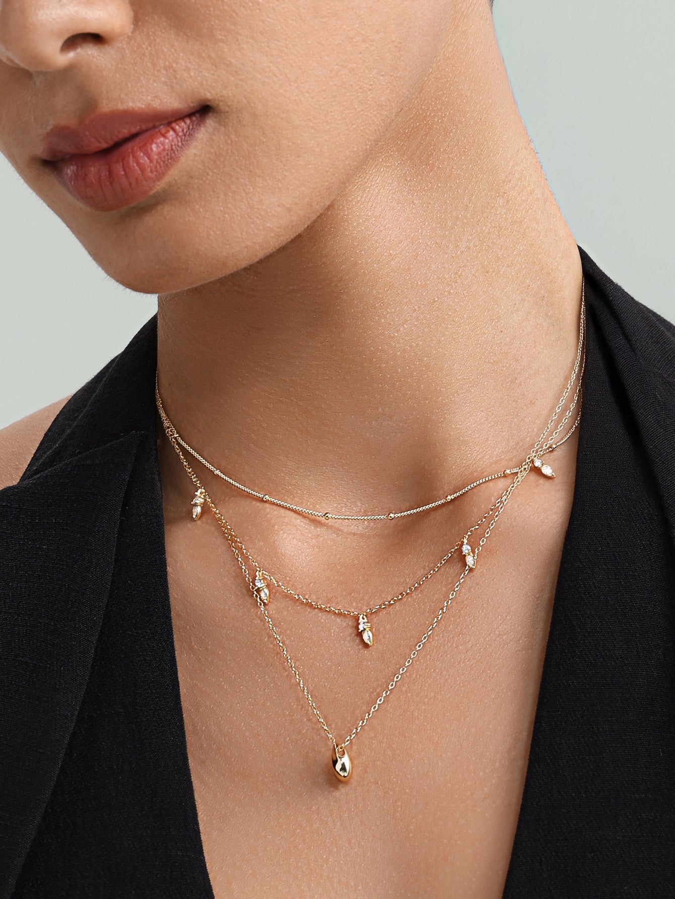 18k Gold Vermeil Beaded Chain Necklace