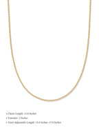 18k Gold Vermeil Cable Chain Pendant Necklace