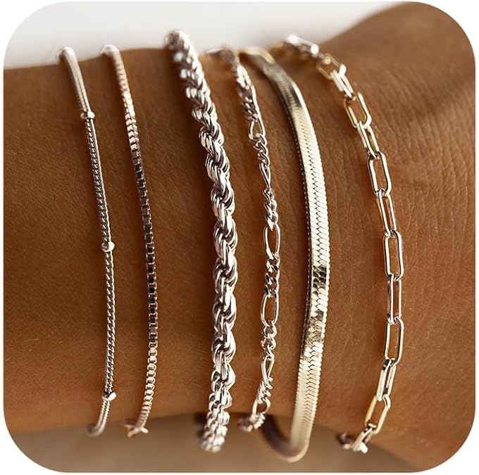 Isabella Vernetta White Gold Bracelet Set