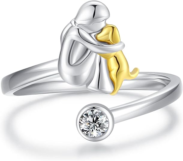 Adjustable Silver Canine Ring