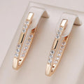 Gold Cubic Zirconia Elegant Earrings