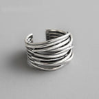 TAYLOR | STYLISH MULTI-LAYERED SILVER RING