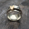 MINDY | Silver and Gold Heart Ring