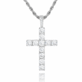 White Gold Cross Pendant Necklace
