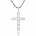 White Gold Cross Pendant Necklace