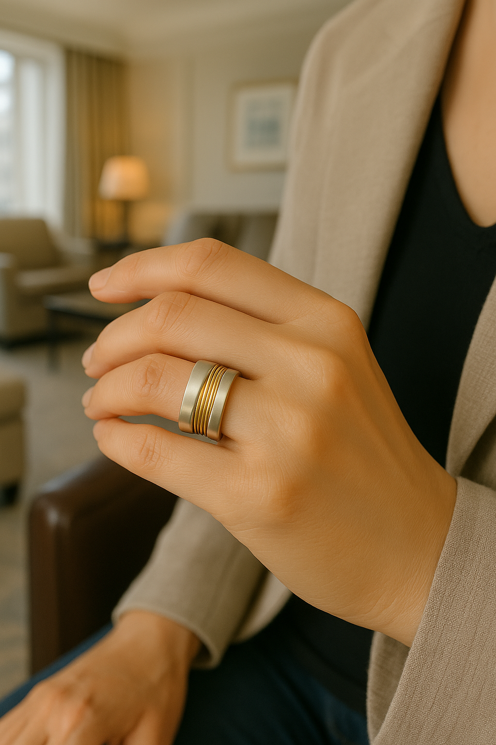 ANNA | Silver and Gold Ring