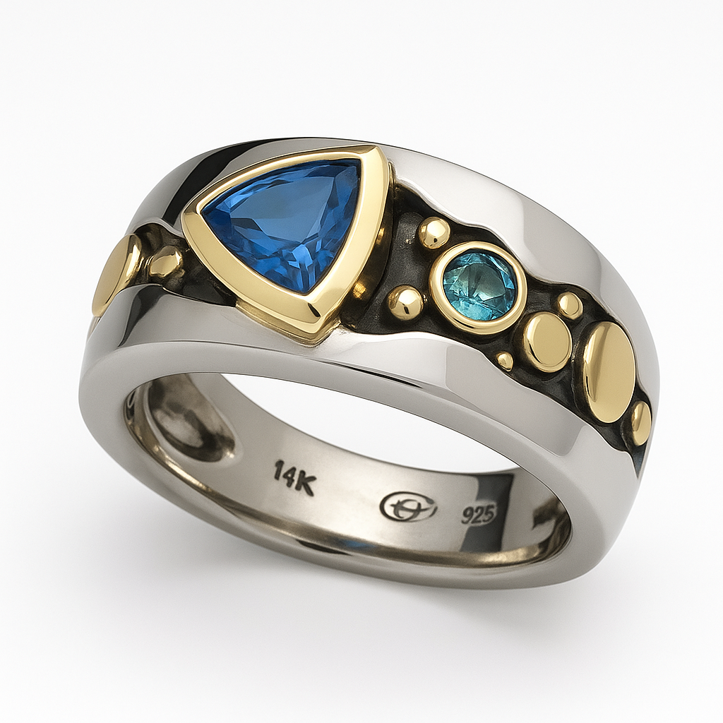 LLEWELYN | Sapphire Blue Crystal Ring