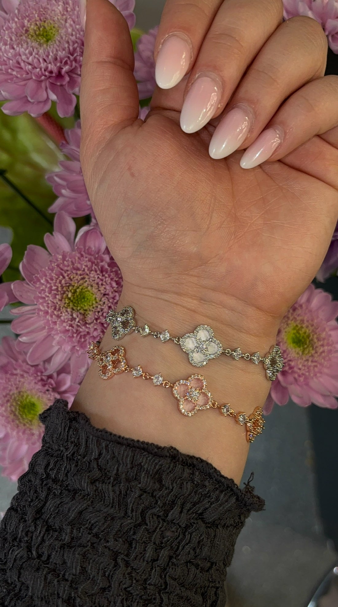 Radiant Diamond Blossom Bracelet