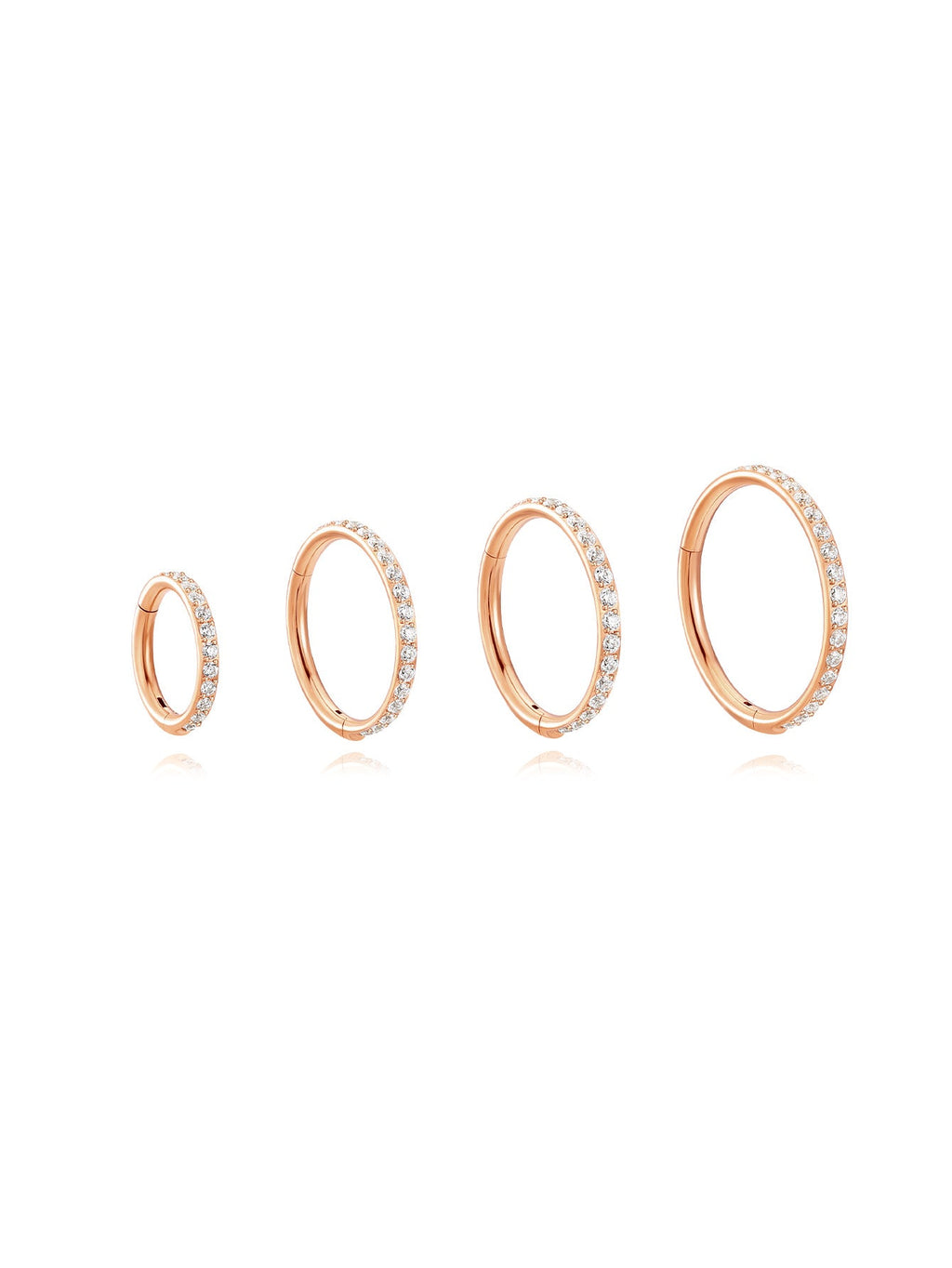 Waterproof Titanium Cartilage Hoop in Multiple Sizes - 5A CZ, 16g & 18g