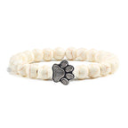 Paw Print Bracelet Embellished with Beads