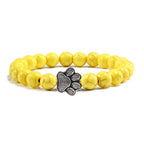 Paw Print Bracelet Embellished with Beads