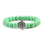 Paw Print Bracelet Embellished with Beads