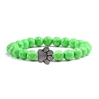 Paw Print Bracelet Embellished with Beads